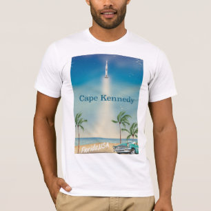 Camiseta Póster vintage del cohete Saturno cinco del Cabo K