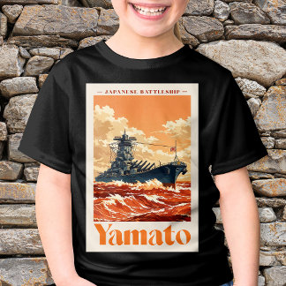 Camiseta Póster Vintage Marítimo del Acorazado Japonés Yama