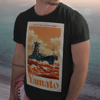 Camiseta Póster Vintage Marítimo del Acorazado Japonés Yama