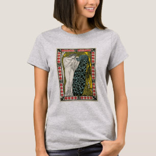 Camiseta Póster Vintage: Pavo Real: Mujer