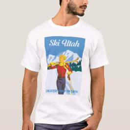 Camiseta Poster Vintage Ski Utah