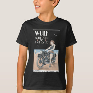 Camiseta Poster Wolf Motorcycle