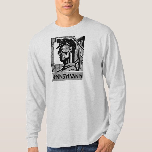 Camiseta Poster WPA 1938 del carbón de Pennsylvania (Anverso)