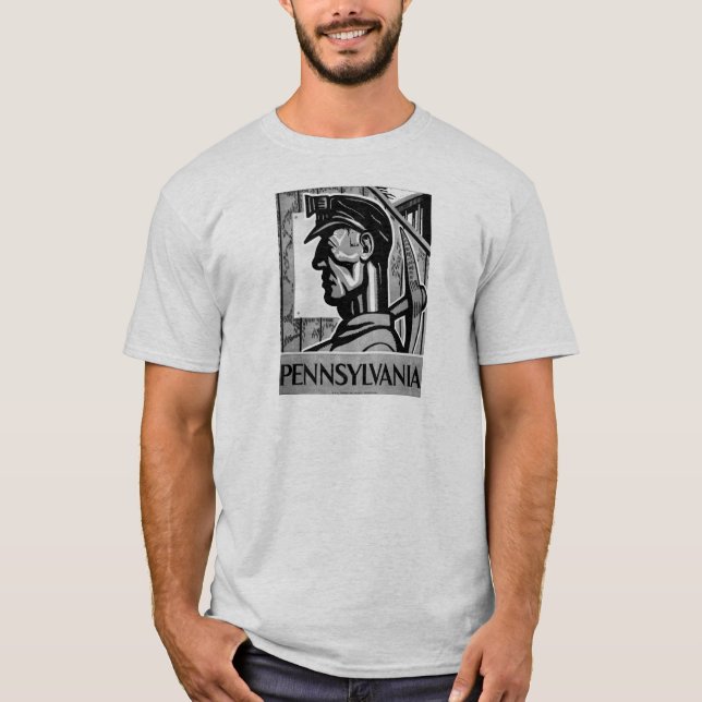 Camiseta Poster WPA 1938 del carbón de Pennsylvania (Anverso)