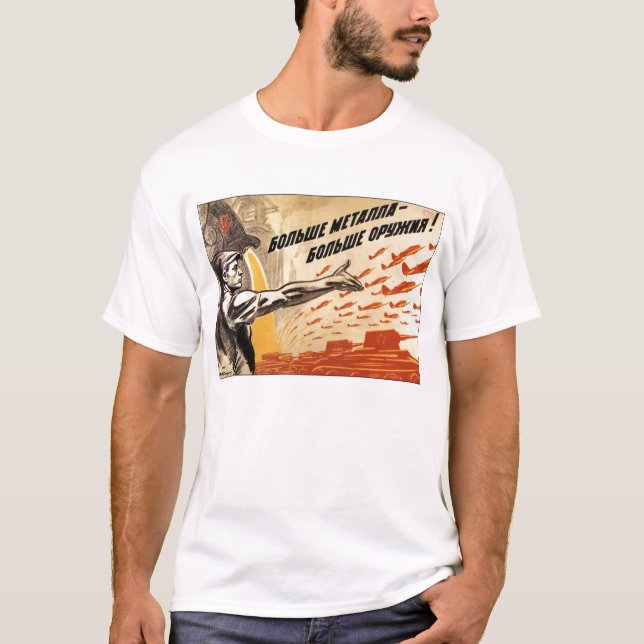 Camiseta Posters de la propaganda de Unión Soviética de la (Anverso)