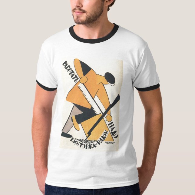 Camiseta Posters de la propaganda de Unión Soviética de la (Anverso)