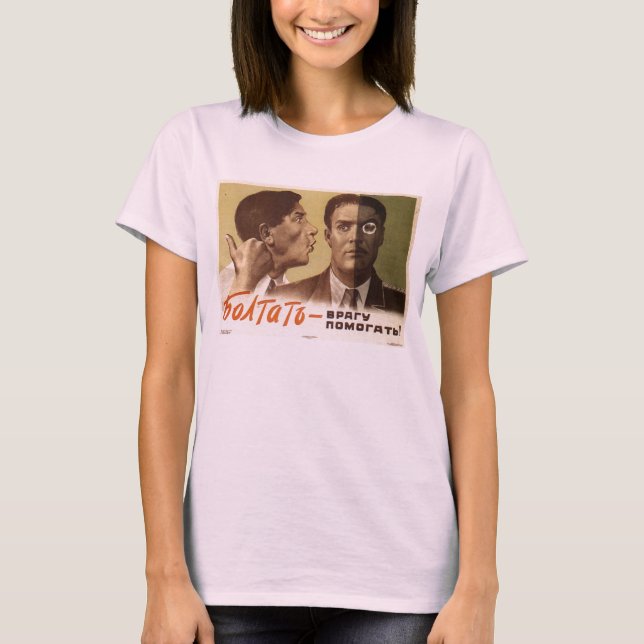 Camiseta Posters de la propaganda de Unión Soviética de la (Anverso)