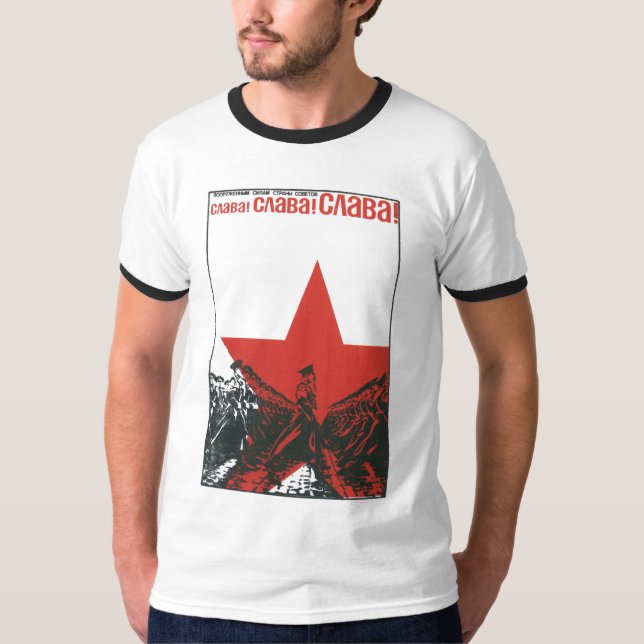 Camiseta Posters de la propaganda de Unión Soviética de la (Anverso)