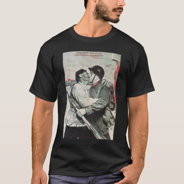Camiseta Posters de la propaganda de Unión Soviética de la (Anverso)