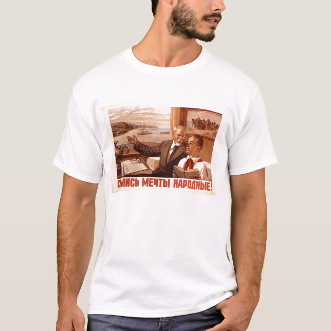 Camiseta Posters de la propaganda de Unión Soviética de la (Anverso)
