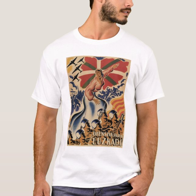 Camiseta Posters ofensivo del _Propaganda de Euzkadi (1937) (Anverso)