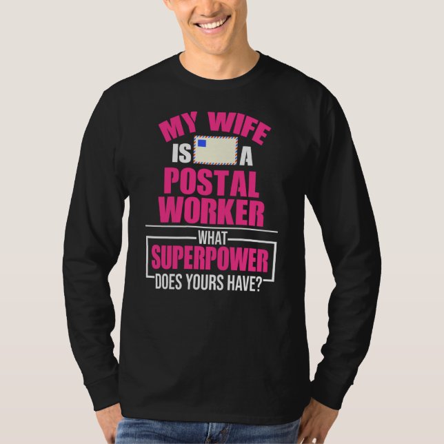 Camiseta Postman de Poder Postal de Trabajadora Postal (Anverso)