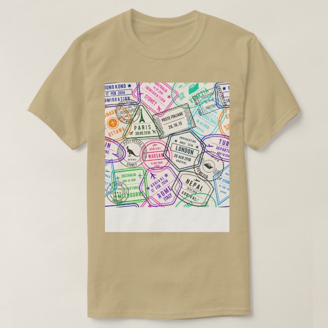 Camiseta Postmarks from Everywhere (Diseño del anverso)