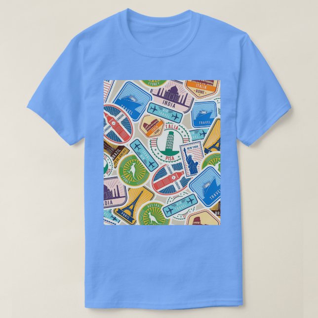 Camiseta Postmarks from Everywhere Graphic (Diseño del anverso)