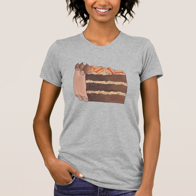 Camiseta Postre de horneado de pasteles de capa de chocolat (Anverso)