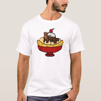 Camiseta Postre de la fractura de plátano del mono que sube