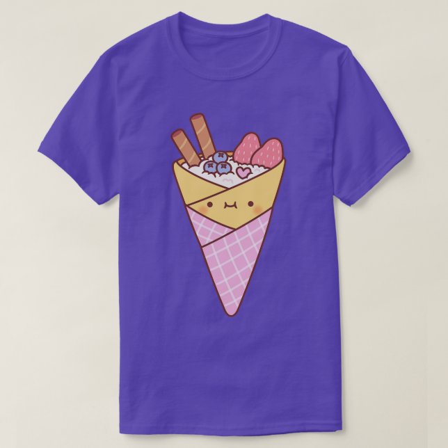 Camiseta Postre dulce de crepes al estilo japonés (Diseño del anverso)
