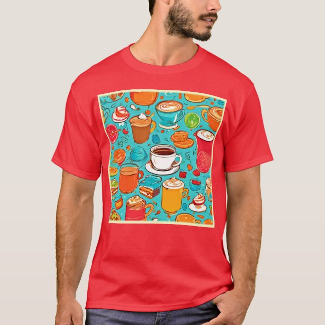 Camiseta Postre dulce y arte para beber (Anverso)