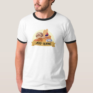 Camiseta Postre moderno Panadería panadería nombre personal