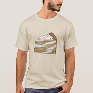 Camiseta Postre ruso ucraniano de Medovik Honey Cake Slice