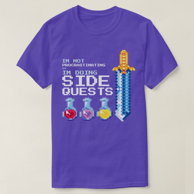 Camiseta Posts Y Espada De Videojuegos (Diseño del anverso)
