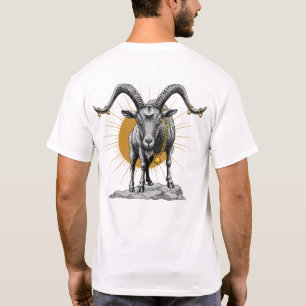 Camiseta Postura de la Cabra – Audaz Ilustración Artística