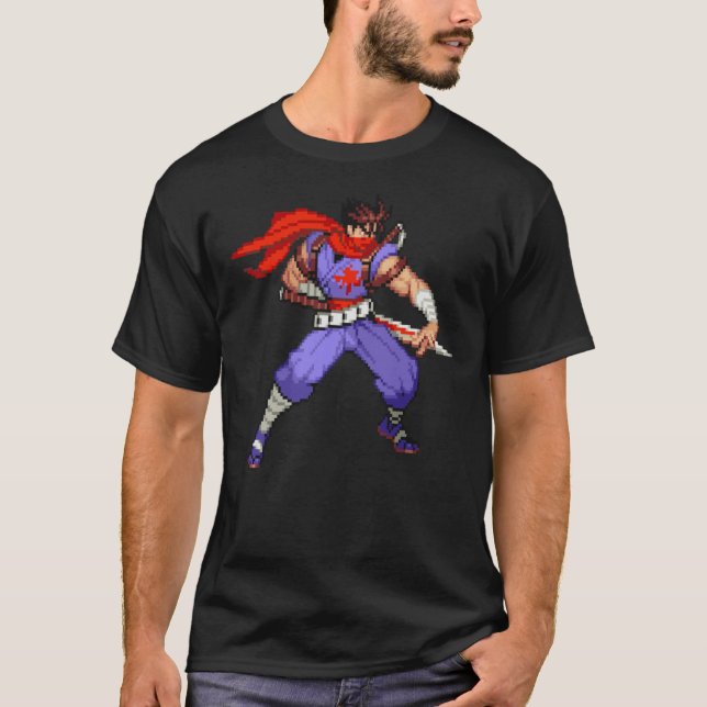 Camiseta Postura de Strider Hiryu amigo MvC2 (Anverso)