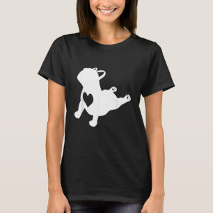 Camiseta Postura de Yoga de Bulldog Francés Amor Corazón Fr