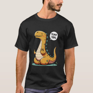 Camiseta Postura de yoga de dinosaurio de meditación Animal