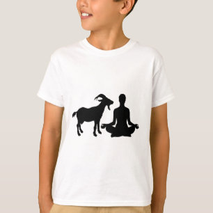 Camiseta Postura de Yoga de Loto Cabra Yoga 