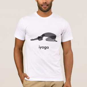 Camiseta postura hacia abajo negra, iyoga