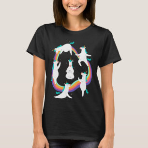 Camiseta Posturas de Saludo al Sol de Yoga de Unicornio Arc