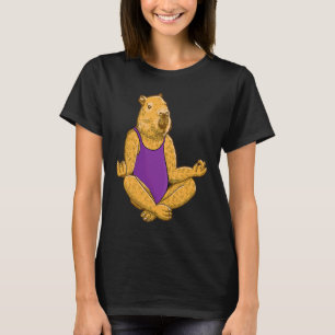 Camiseta posturas de Yoga de Capybara Meditación ejercicios