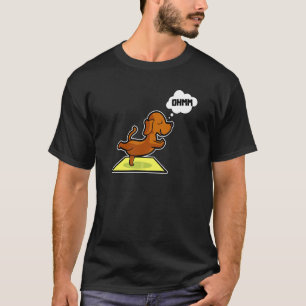 Camiseta Posturas de yoga de dachshund Deporte Gimnasia Ohm