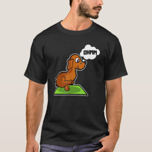 Camiseta Posturas de yoga de dachshund Deporte Gimnasia Ohm