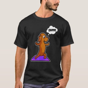 Camiseta Posturas de yoga de dachshund Deporte Gimnasia Ohm