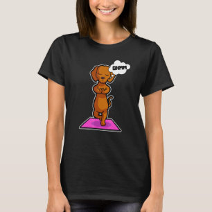 Camiseta Posturas de yoga de dachshund Deporte Gimnasia Ohm