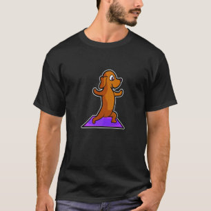 Camiseta Posturas de yoga de dachshund Deporte Gimnasia Ohm