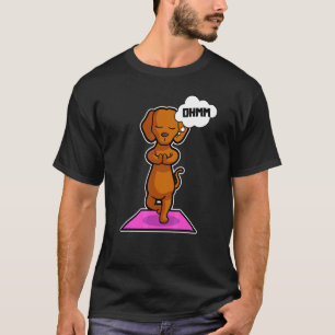Camiseta Posturas de yoga de dachshund Deporte Gimnasia Ohm