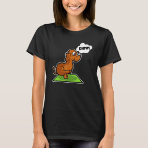 Camiseta Posturas de yoga de dachshund Deporte Gimnasia Ohm