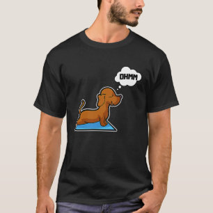 Camiseta Posturas de yoga de dachshund Deporte Gimnasia Ohm