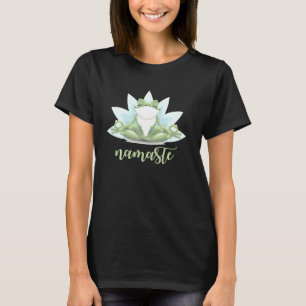 Camiseta Posturas de yoga divertidas Namaste Rana Buddha Fl