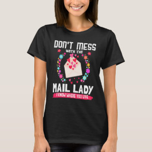 Camiseta Postwoman Mailwoman Postal Chica Postal Buzón de c