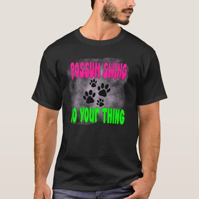Camiseta posum opossum gracioso gato callejero de meme de b (Anverso)