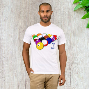 Camiseta Pot A Ball Billiards Mens T-Shirt
