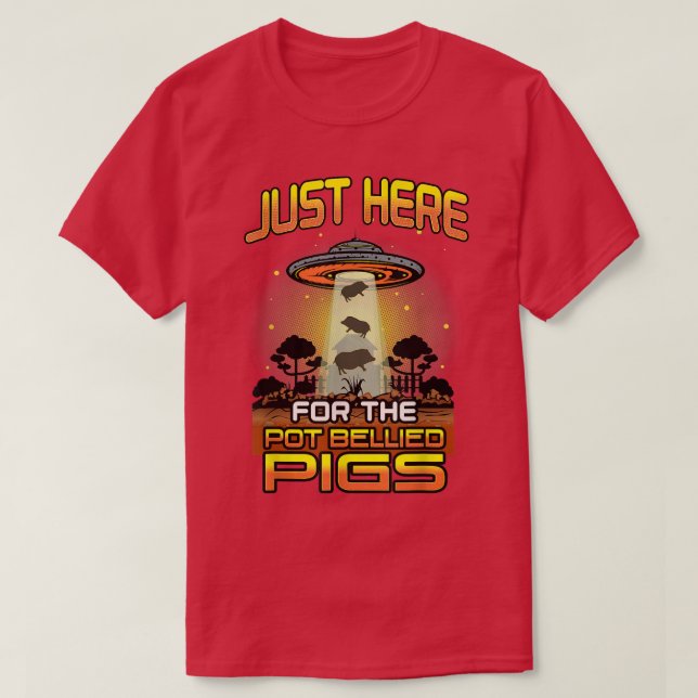 Camiseta Pot Bellied Pig Pet Owners UFO Taking Cute Pigs  (Diseño del anverso)