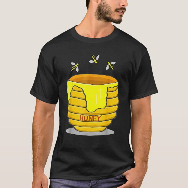 Camiseta Pot de miel con abejas dulces (Anverso)