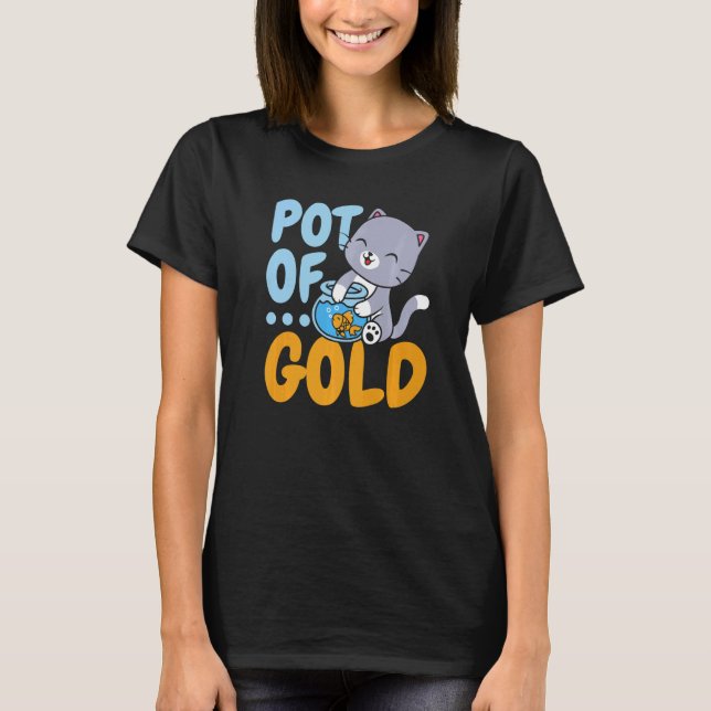 Camiseta Pot Of Gold Fish Aquarist Fishkeeping Goldfish (Anverso)