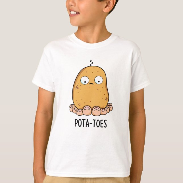 Camiseta Pota-Toes Graciosa Patata Con Toes Pun (Anverso)