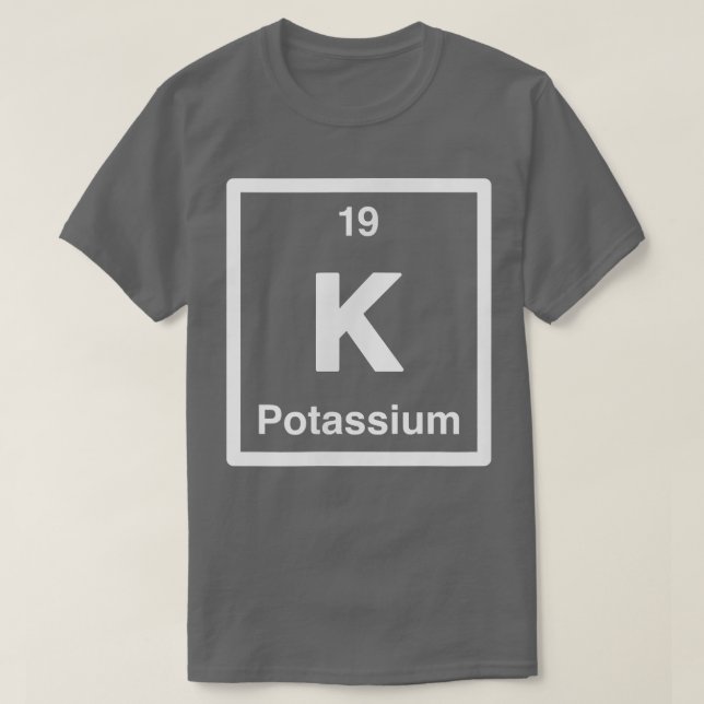 Camiseta Potasio - K - Tabla periódica de elementos - Cienc (Diseño del anverso)